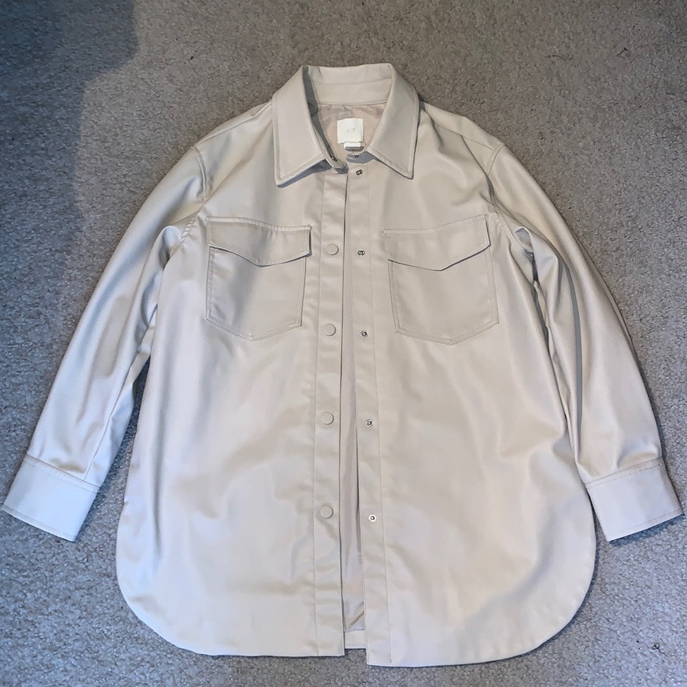 NWT Faux Leather Shacket